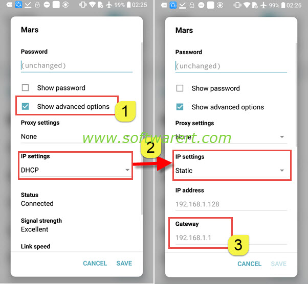 cell phone ip address android